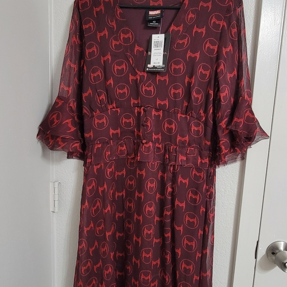 Marvel Scarlet Witch Crowns Allover Print Dress - BoxLunch Exclusive - Picture 3 of 9